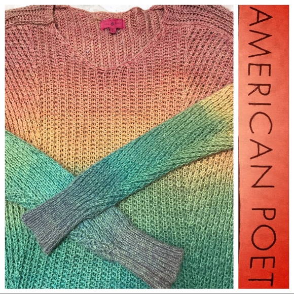🌈RAINBOW Ombré Chunky Knit Soft SWEATER🌈 - Picture 4 of 8